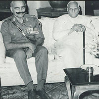 Brigadier Hari Singh with President V.V. Giri at Rashtrapati Bhawan in 1974